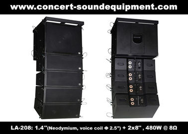 480W Compact Double 8" Line Array Speaker For Installation , Church , Conference, Nightclub
